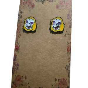 Halloween Cartoon Beetle Juice Stud  Earrings